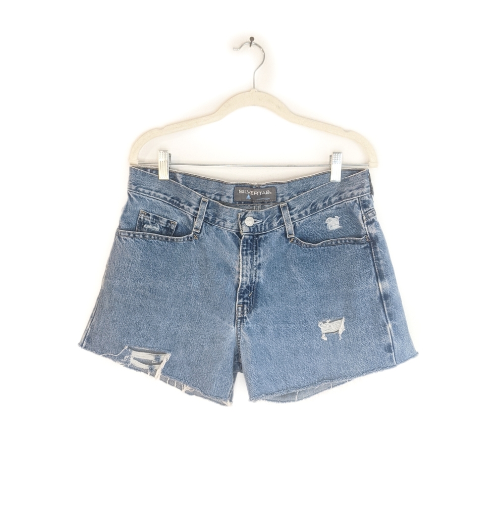 Vintage 90s Levi's Mid Rise Cut Off Distressed Boyfriend Shorts